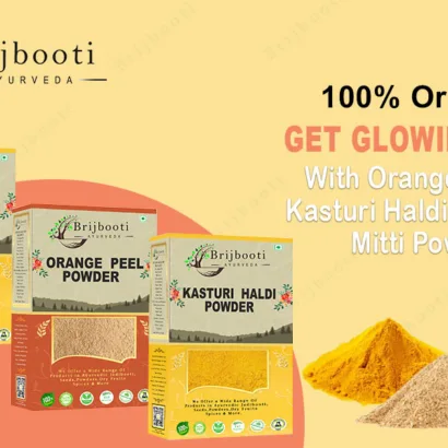 Brijbooti Orange Peel Multani Mitti Kasturi Haldi Powder For Face