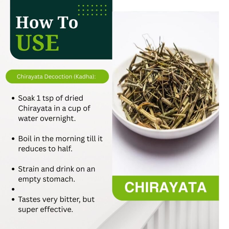 How to use chirayata