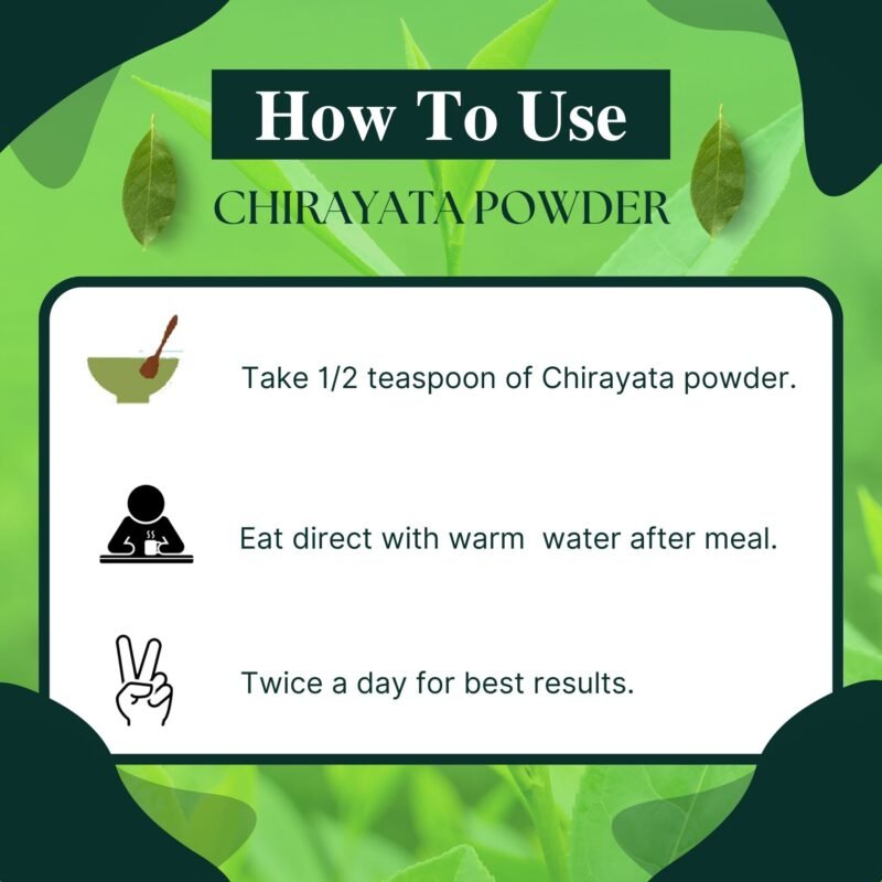 CHIRAYATA POWDER HOW TO USE