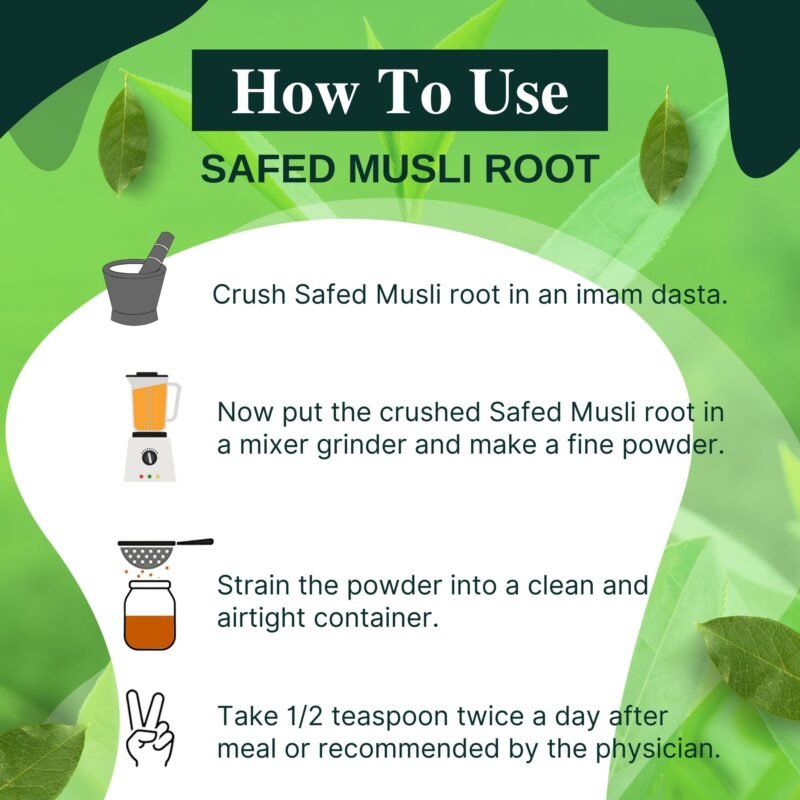 SAFED MUSLI ROOT HOW TO USE