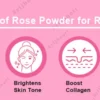 BrijBooti Rose Petal Powder For Skin, Face Pack Mask for Fairness,