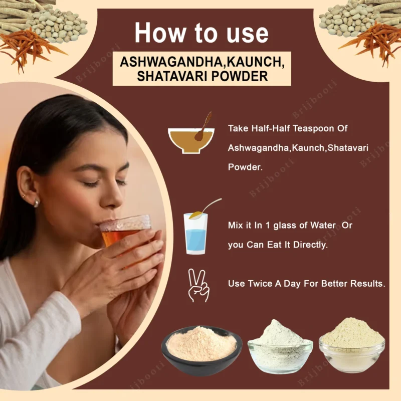 Ashwagandha Shatavari Kaunch Powder How to use