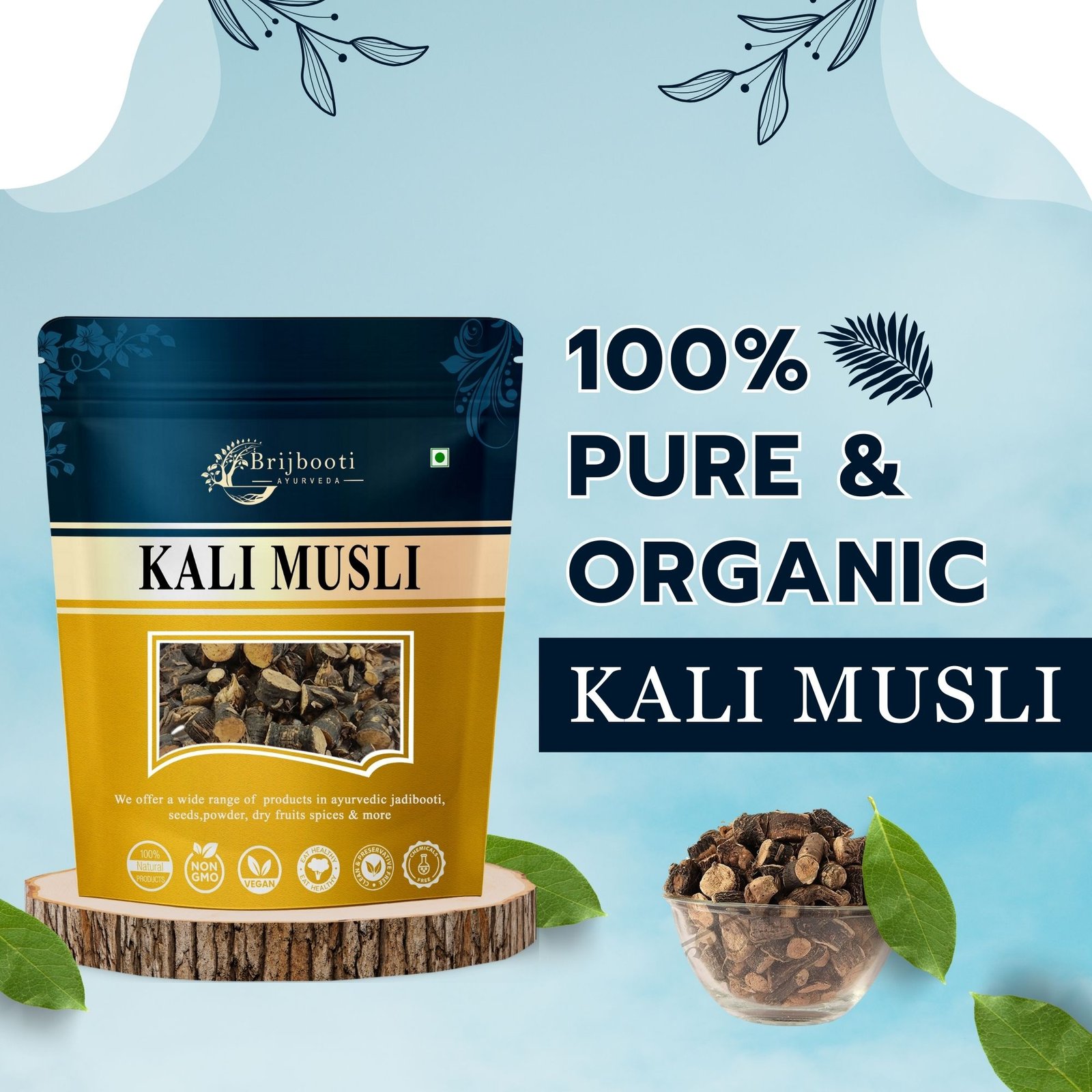 100% PURE KALI MUSLI KALI MUSLI