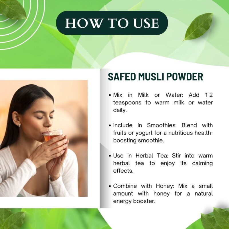 SAFED MUSLI POWDER HOW TO USE