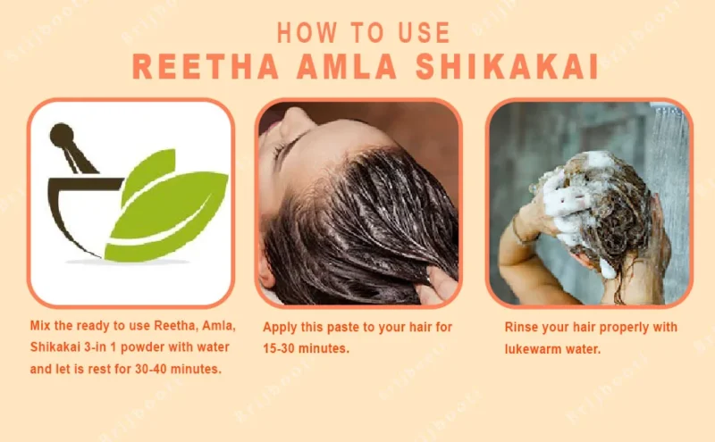 Reetha Amla Shikakai Powder How to use
