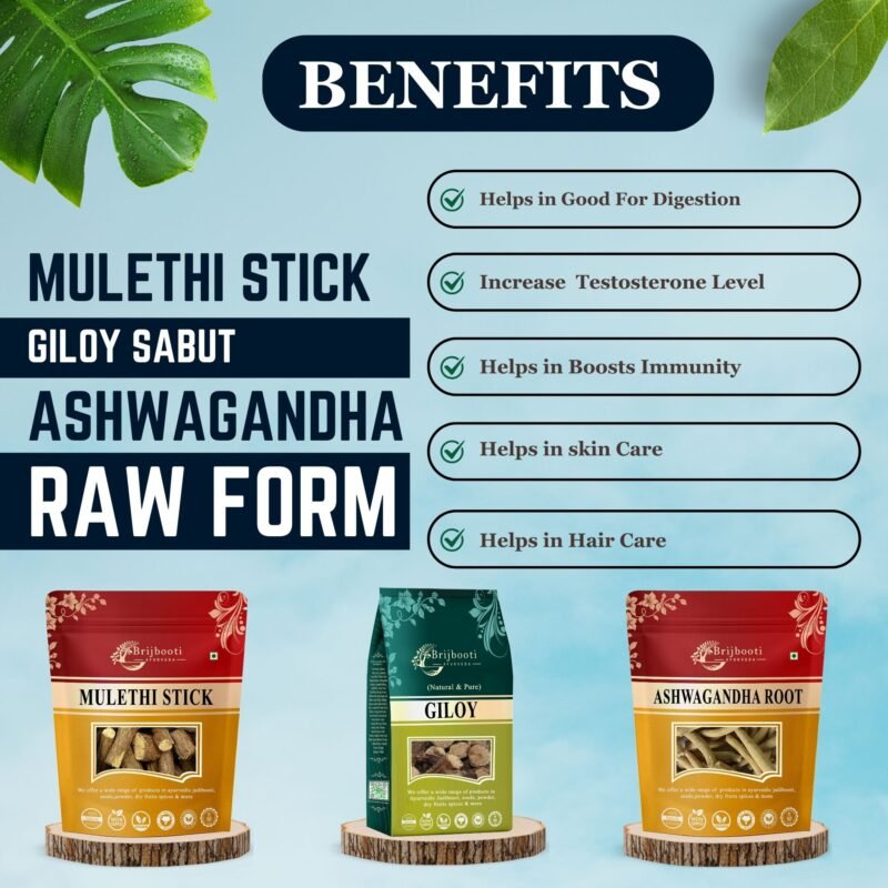 MULETHI ASHWAGANDHA GILOY BENEFITS