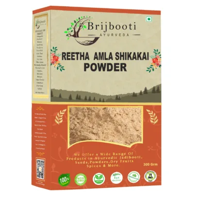 Brijbooti Reetha, Amla and Shikakai Powder Combo Pack for Hair Care