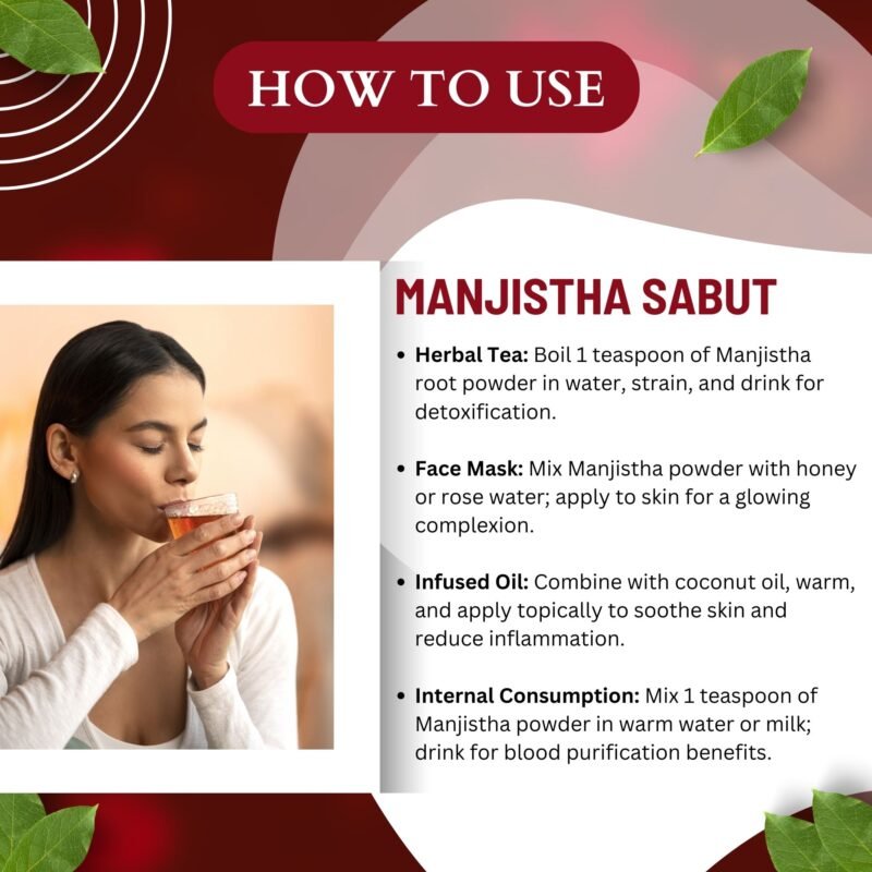 MANJISTHA HOW TO USE