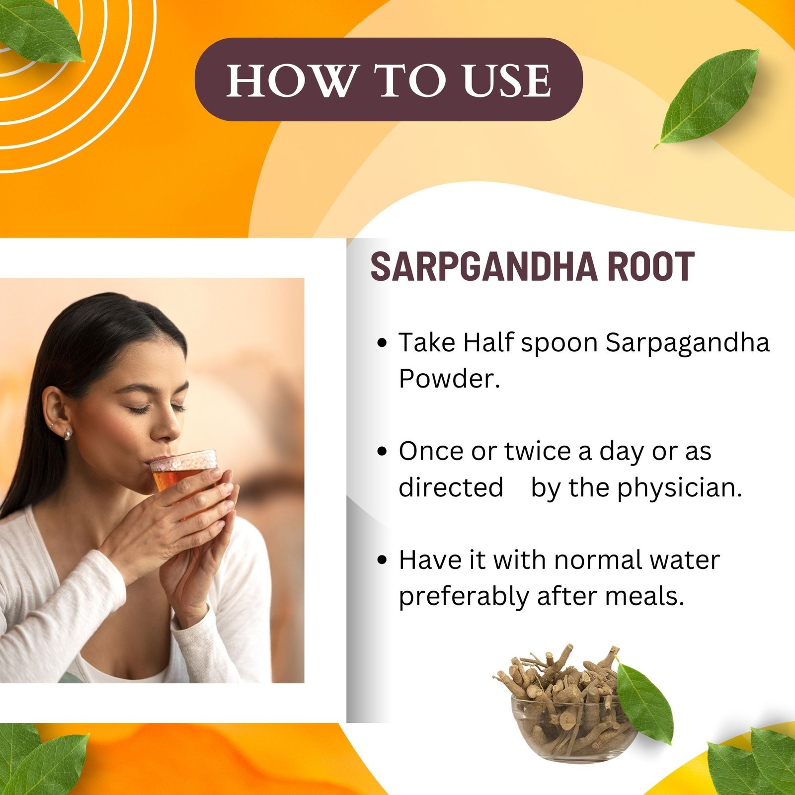 SARPGANDHA ROOT HOW TO USE