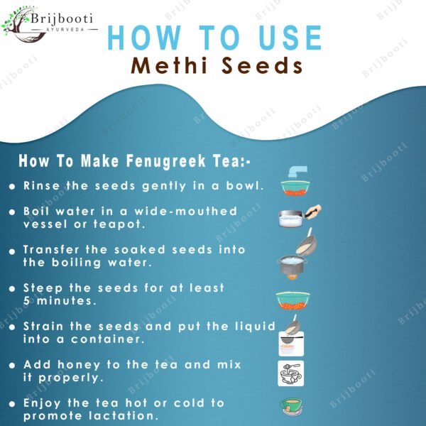 BrijBooti Meethi Seed - Fenugreek Seeds - Natural Dried - Fenugreek Seeds - Whole Methi Dana Seeds - Indian Spices