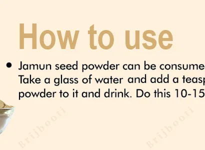 HOW TO USE JAMUN SEED POWDER