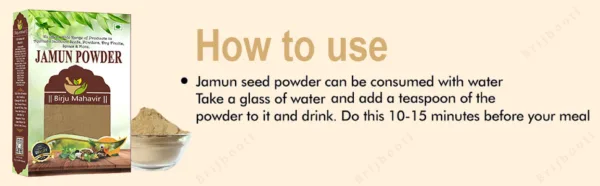 HOW TO USE JAMUN SEED POWDER