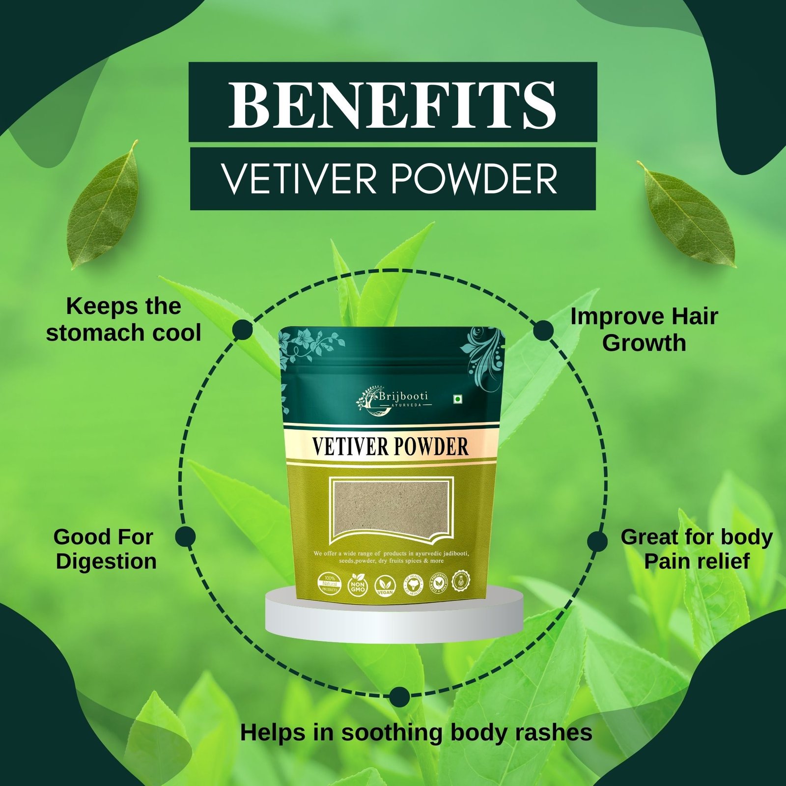 VETIVER ROOT POWDER BENEFITS