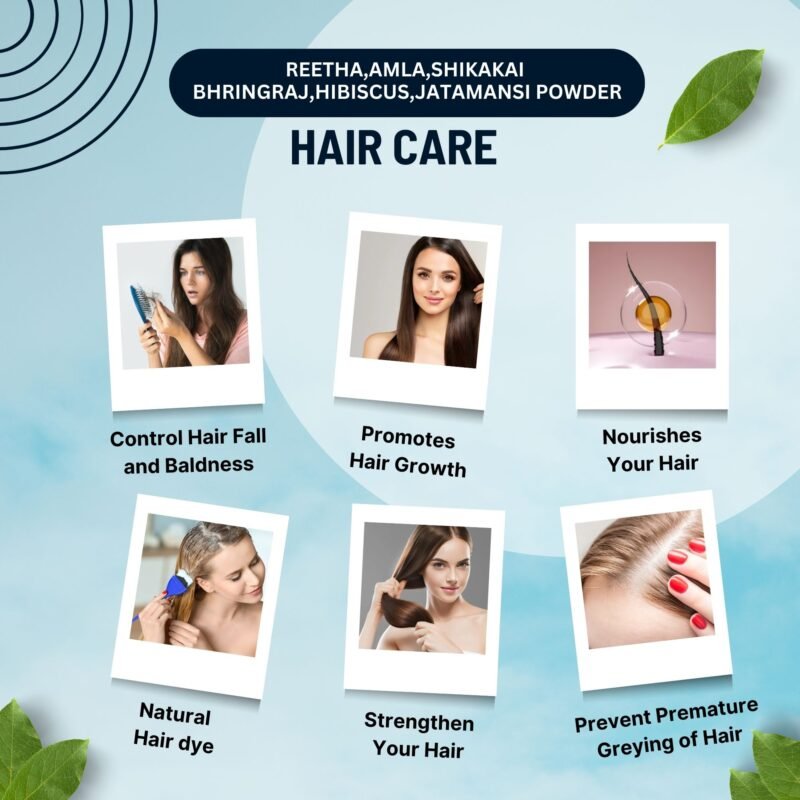 REETHA AMALA SHIKAKAI BHRINGRAJ HIBISCUS JATAMANSI HAIR CARE