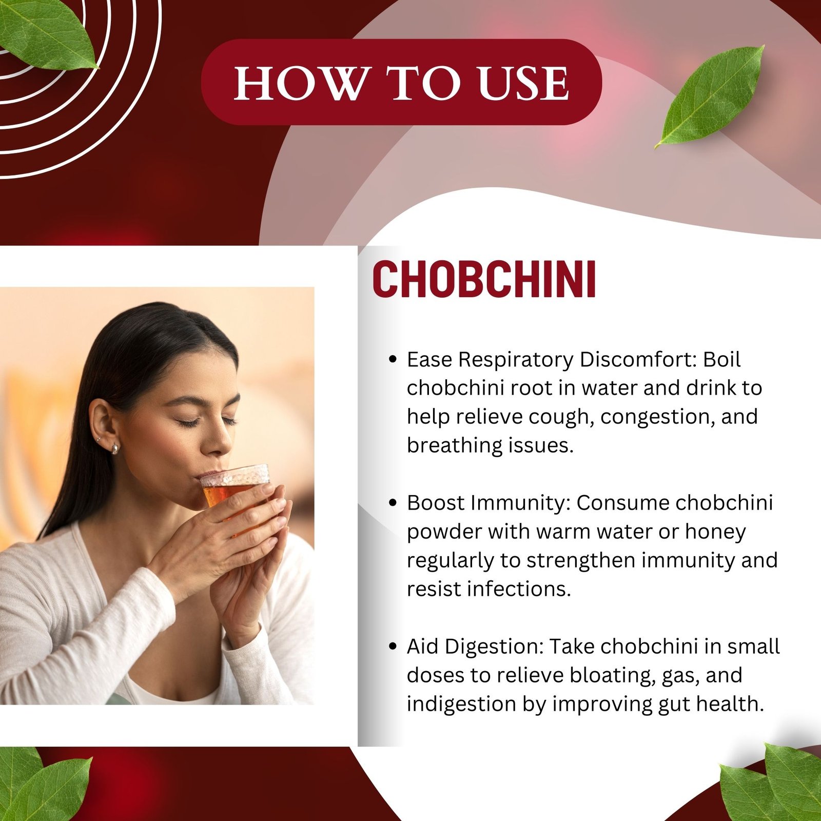 CHOBCHINI HOW TO USE