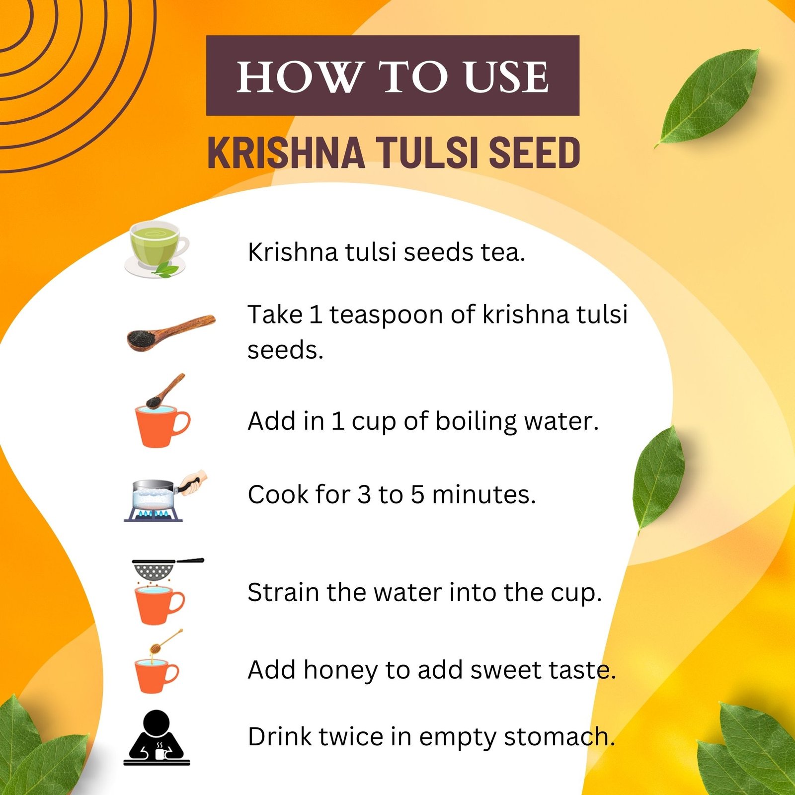 KRISHNA TULSI SEEDS HOW TO USE