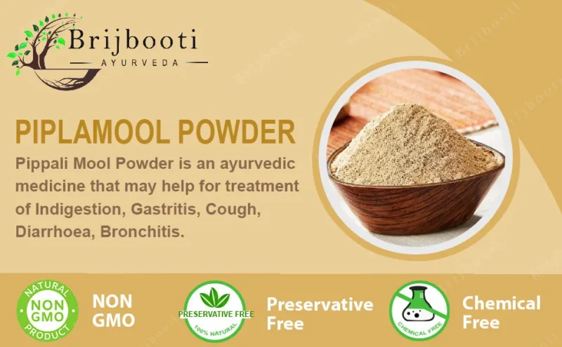 BrijBooti Pipla Mool Powder - Pippali - Piplamool Powder - Peepla Mool Powder