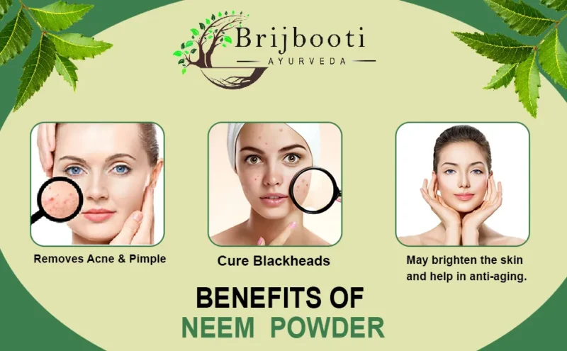 Brijbooti Neem Powder Organic Leaves Powder For Face Pack, Skin, Hair Care