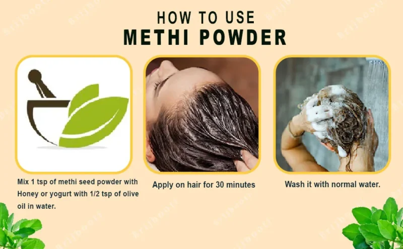 Brijbooti Methi Seeds Powder for Hair Growth