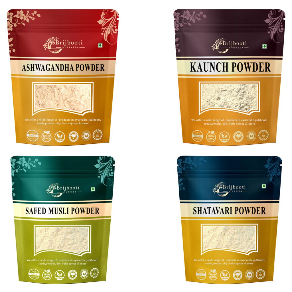 ASHWAGANDHA KAUNCH SHATAVARI SAFED MUSLI POWDER