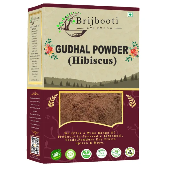BrijBooti Gudhal Powder - Hibiscus Powder For Hair Care & Face Pack