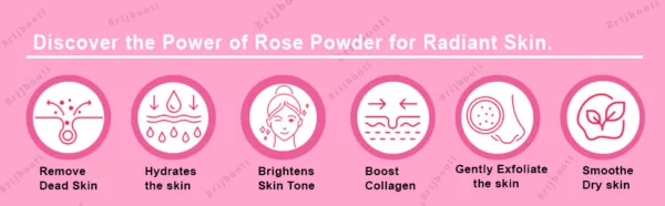 Brijbooti Rose Powder for Face and Body