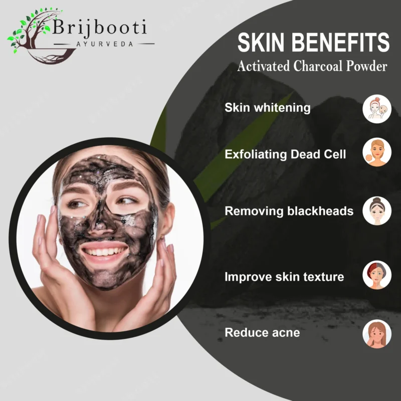 Brijbooti Activated Charcoal Powder for Skin Detox & Purification |Face Mask