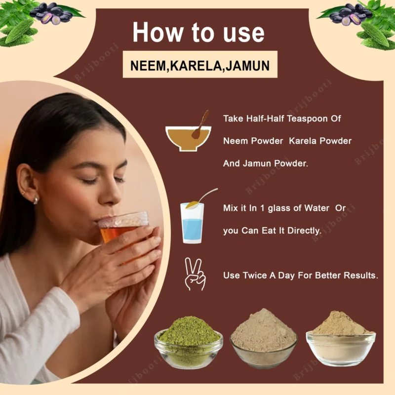 Neem Karela Jamun Powder How to use