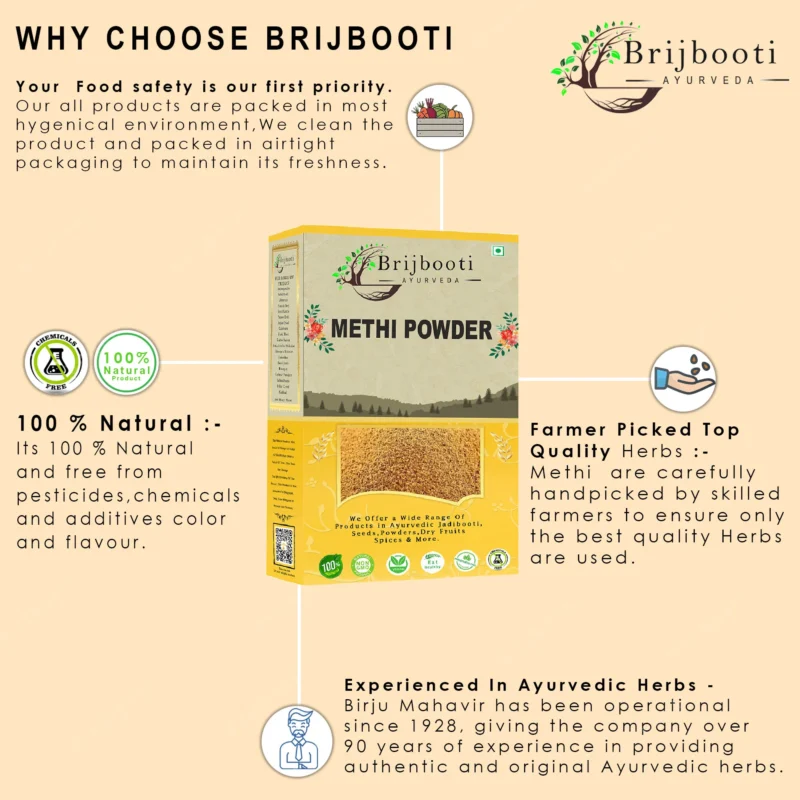 Brijbooti Methi Seeds Powder for Hair Growth