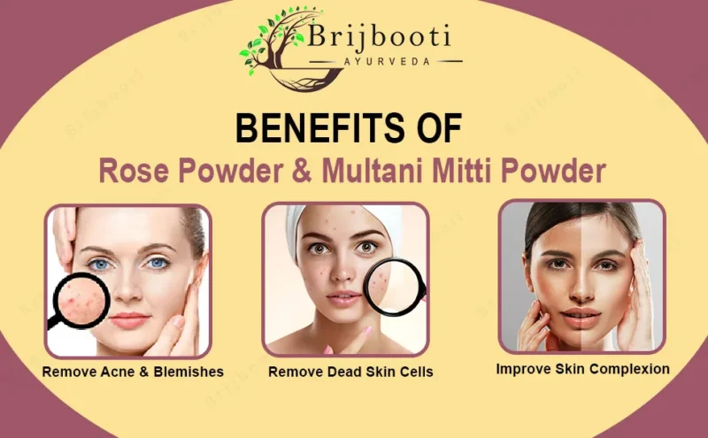 Rose powder & Multani Mitti Powder Benefits