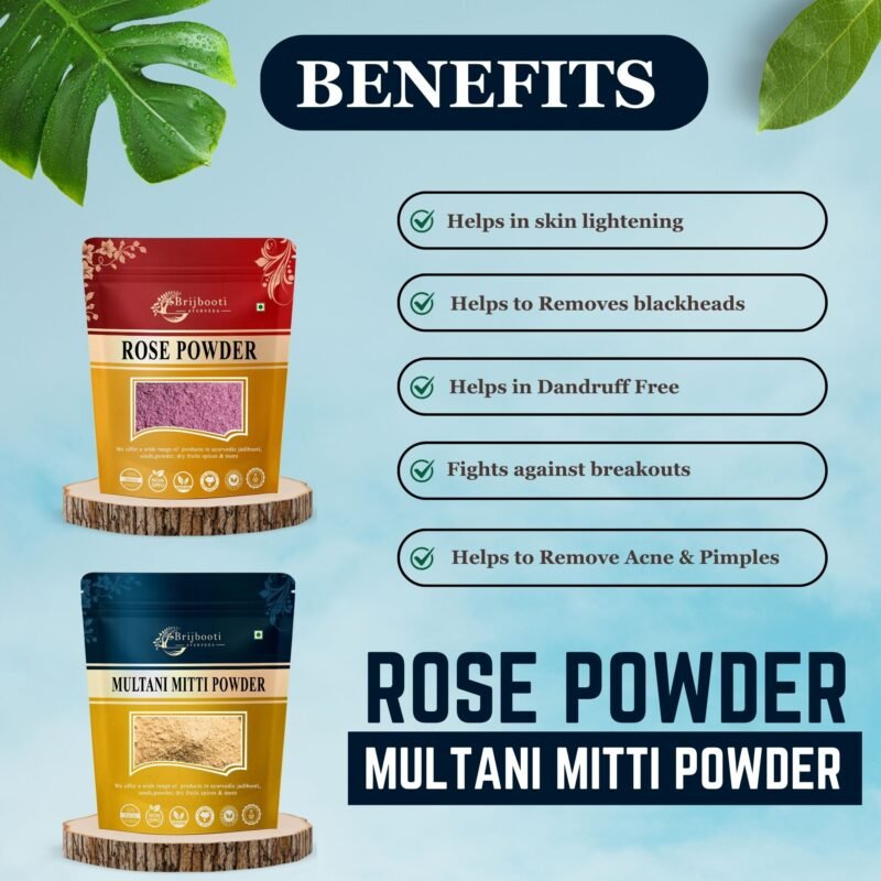 MULTANI MITTI AND ROSE POWDER BENEFITS