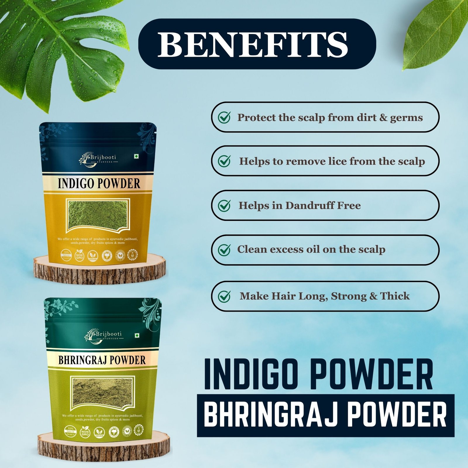 INDIGO AND BHRINGRAJ POWDER BENEFITS