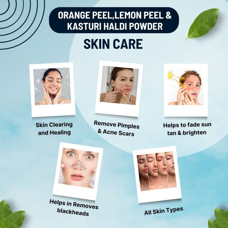 ORANGE PEEL POWDER KASTURI HALDI LEMON PEEL POWDER SKIN CARE