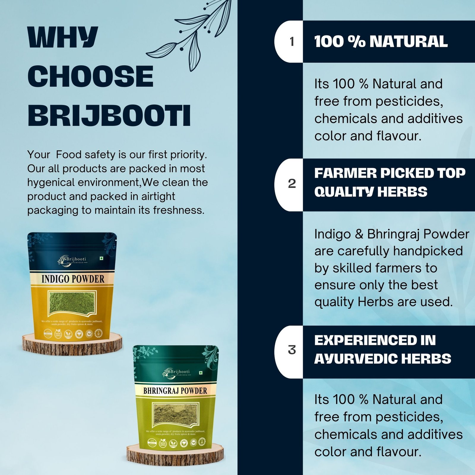 INDIGO AND BHRINGRAJ POWDER