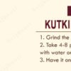 How to use kutki powder