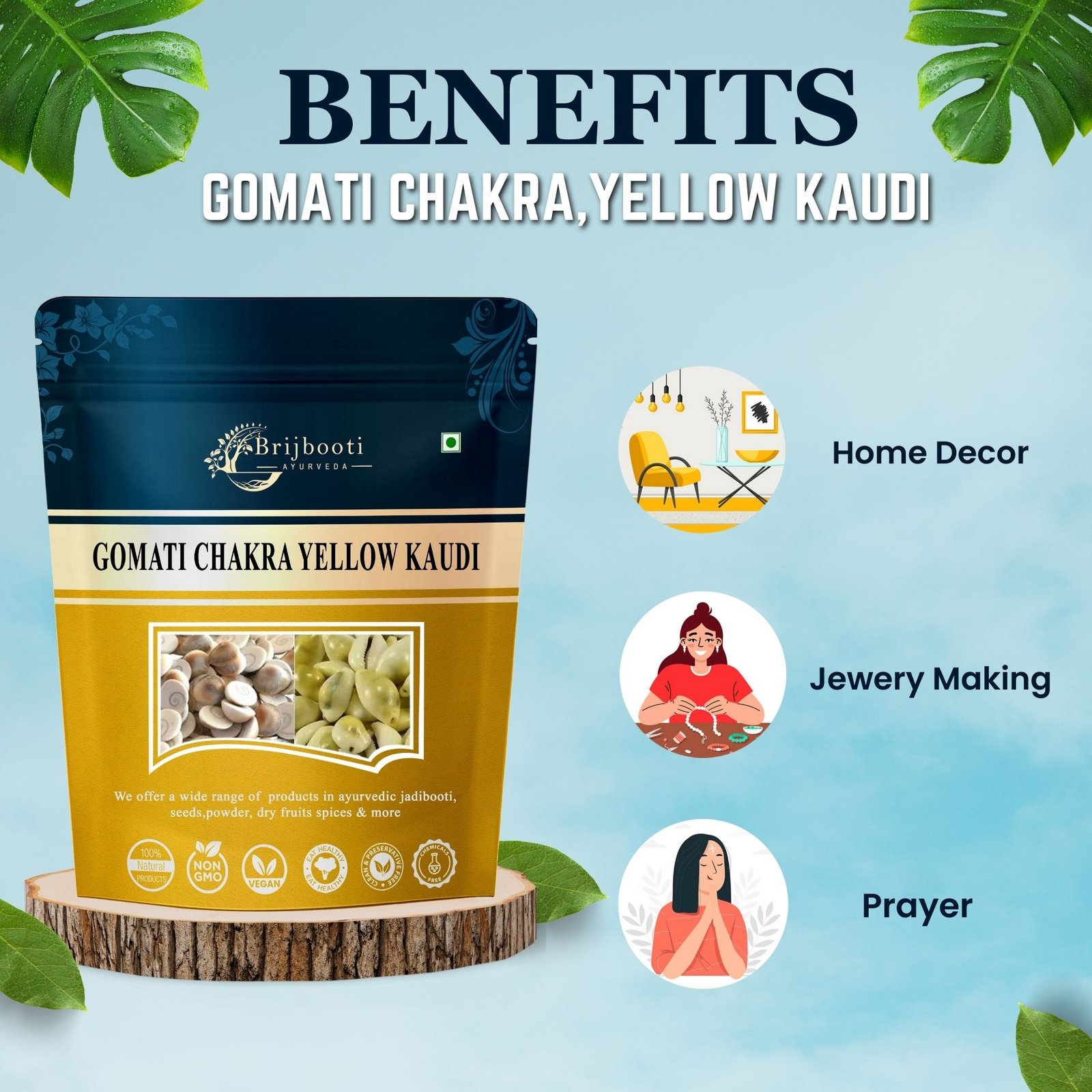 GOMATI CHAKRA YELLOW KAUDI