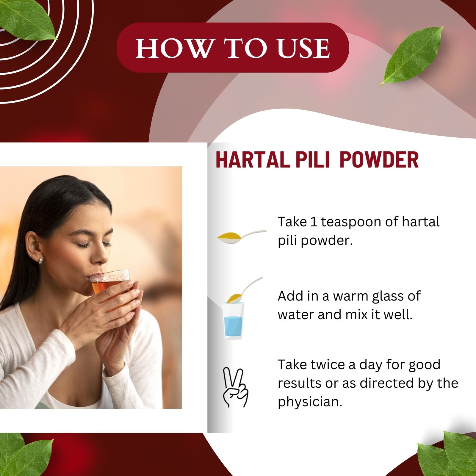 HARTAL PILI POWDER HOW TO USE