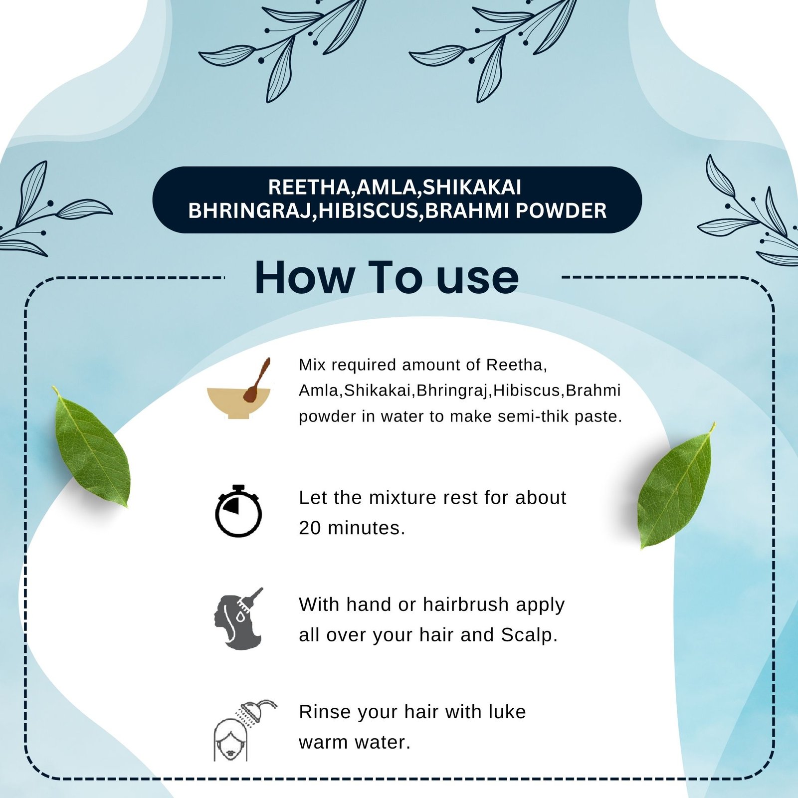 REETHA AMLA SHIKAKAI BHRINGRAJ HIBISCUS