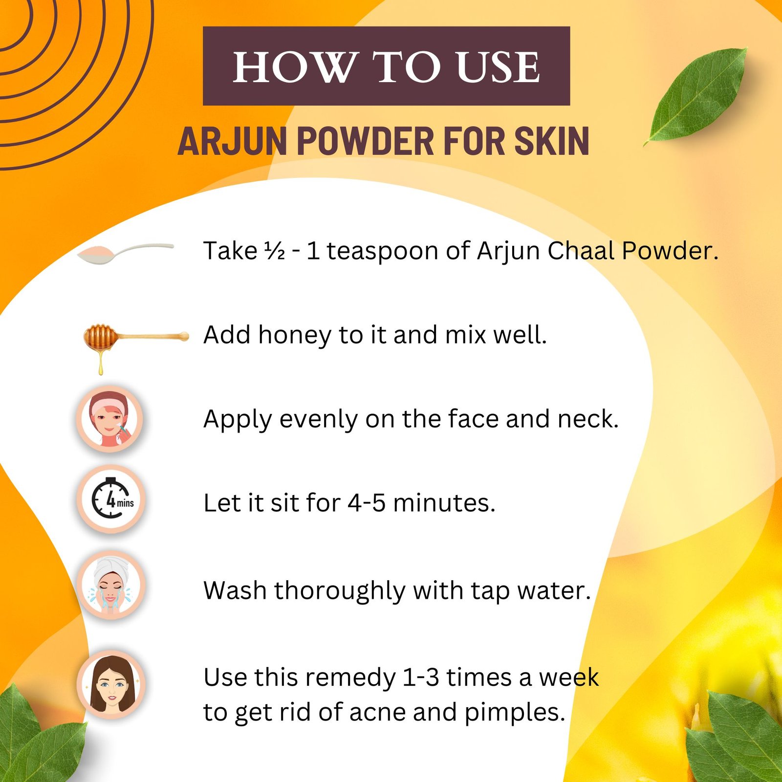 HOW TO USE ARJUN POWDER
