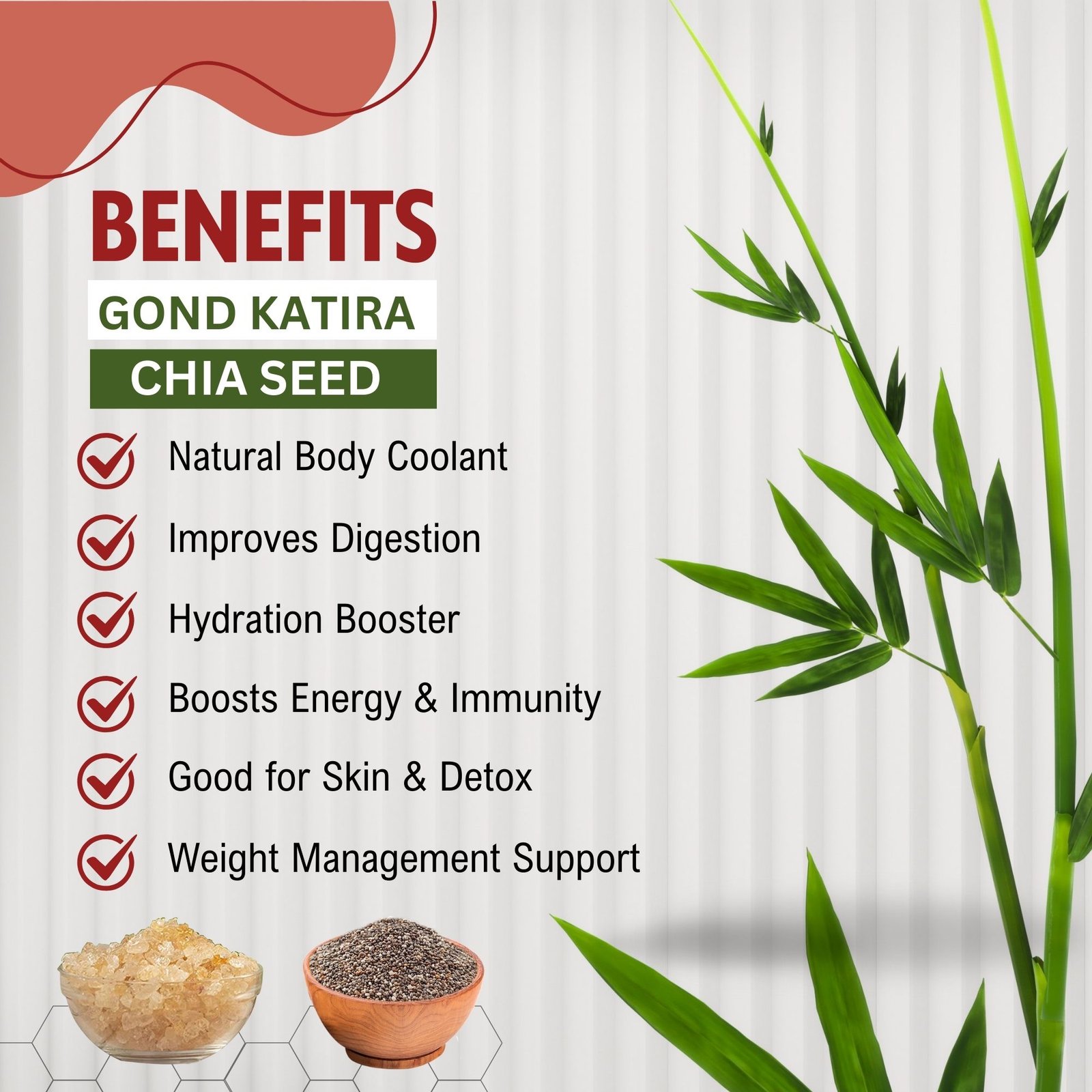 Gond katira and Chia seeds Combo