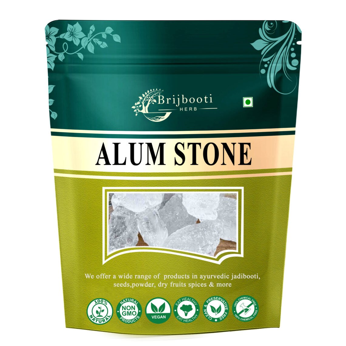 Brijbooti Alum Stone - Fitkari Stone for Skin Tightening, Shaving ...