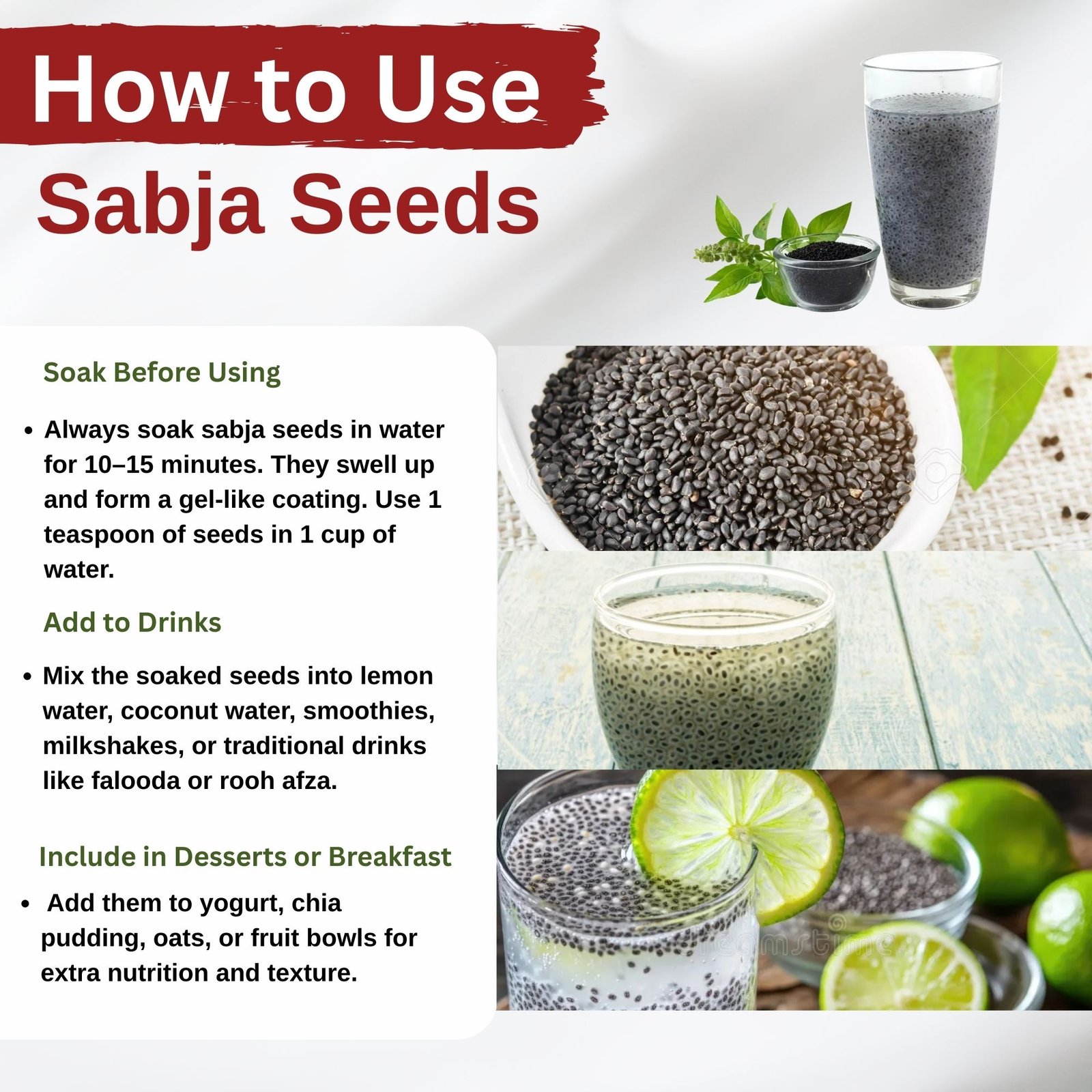 Sabja Seeds Basil Seeds