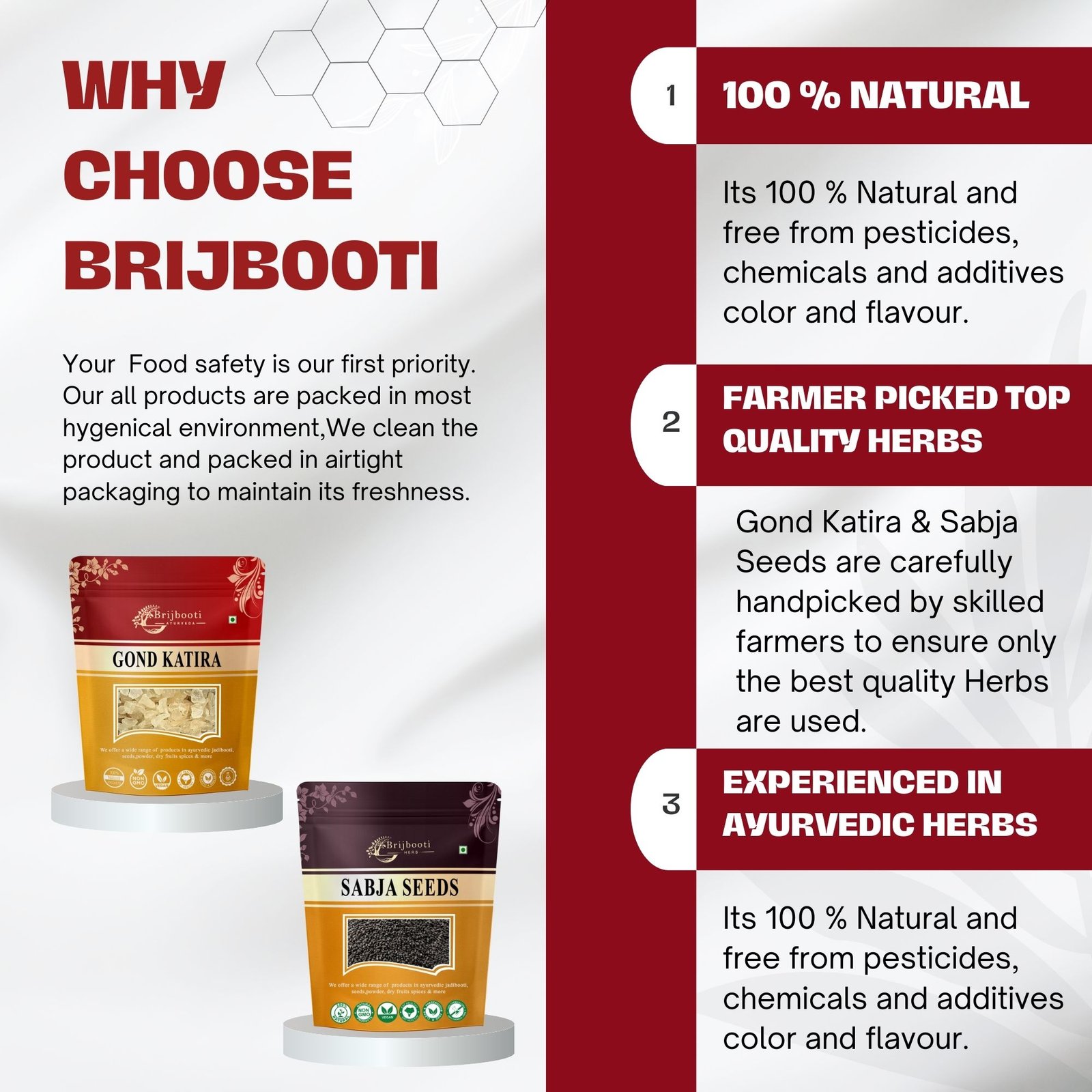 Gond katira and Sabja seeds Combo