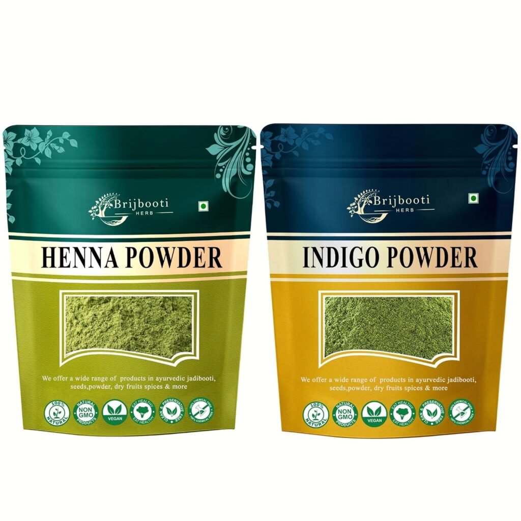 Heena powder and indigo powder