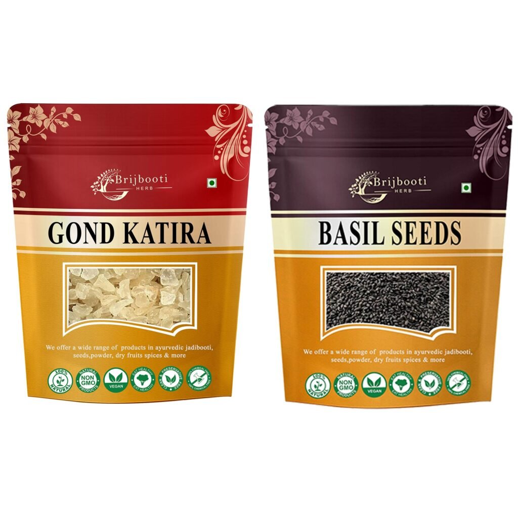 Gond Katira & Basil Seeds