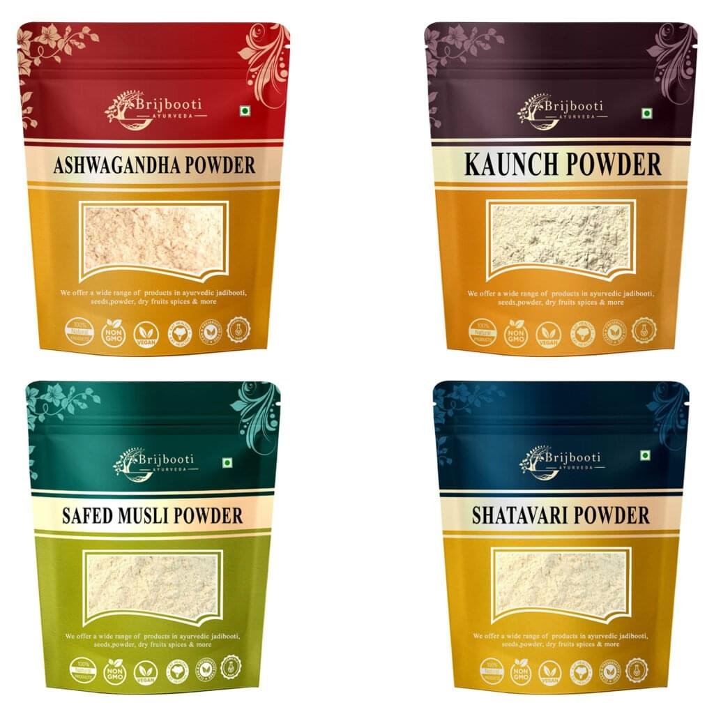 ASHWAGANDHA KAUNCH SHATAVARI SAFED MUSLI POWDER